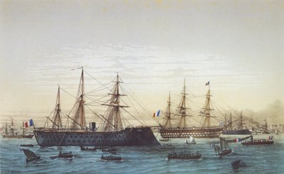 El Magenta en Brest. El barco Napoleón III se puede ver en el fondo de Louis Le Breton